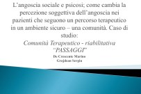 Ricerca: L'Angoscia Sociale e Psicosi nei pazienti in Comunit